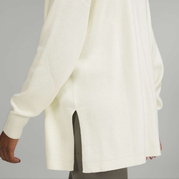 Lululemon Lemon Sorbet Side Slit Sweater Wrap Size 6 - Picture 3 of 10